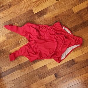 Kona Sol Red One Piece Swimsuit Size XL